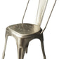 Silver Metal Dining Chair By Homeroots