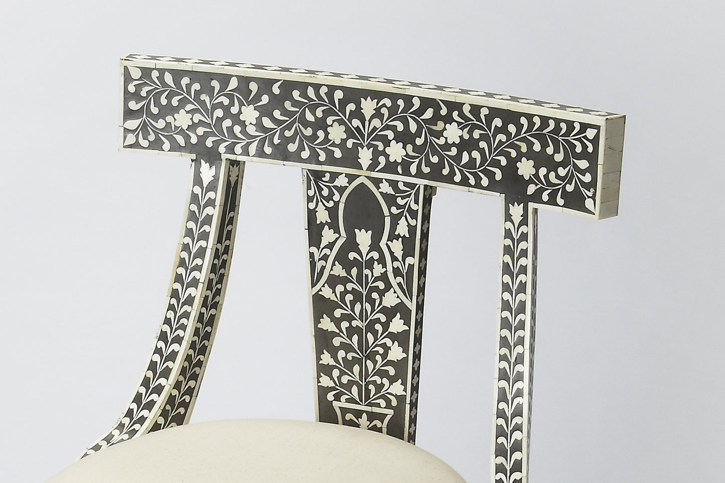 Black Bone Inlay Accent Chair By Homeroots