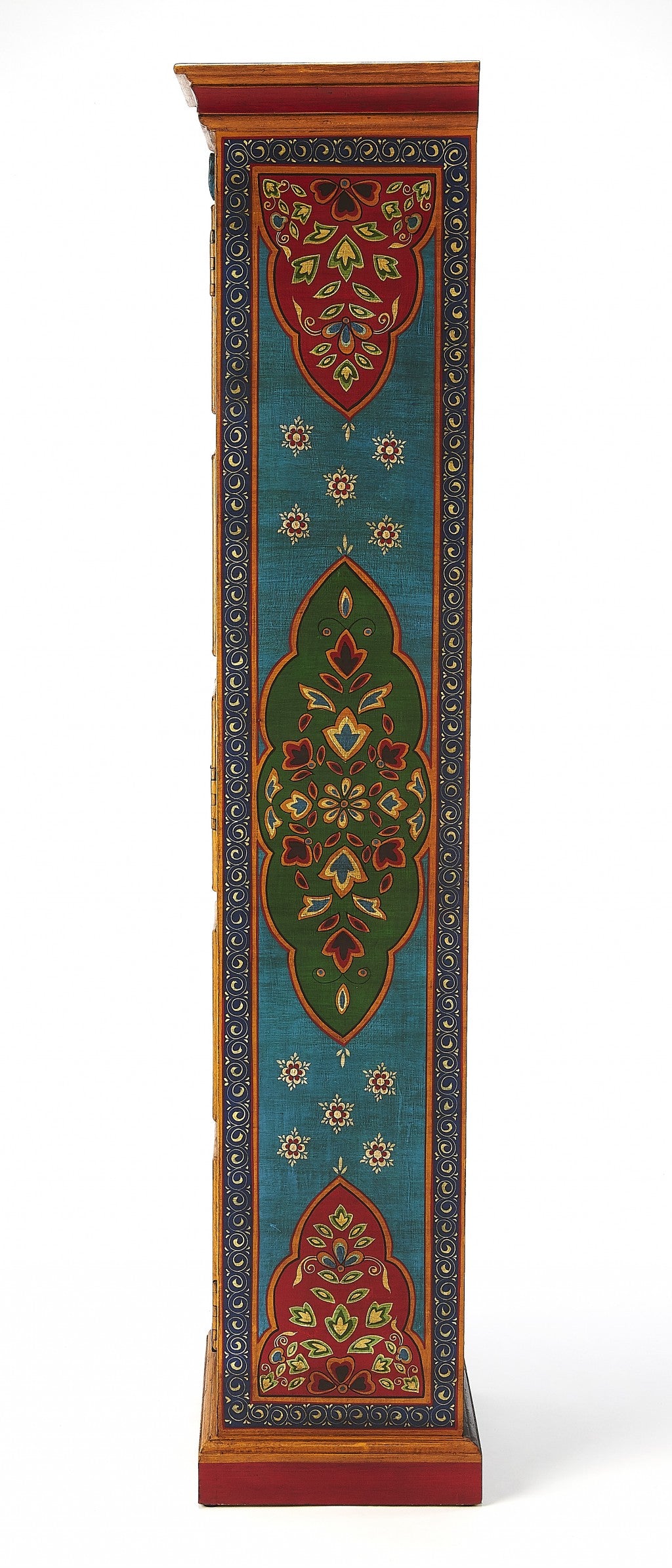 Amir Hand Painted Tall Cabinet By Homeroots | Cabinets | Modishstore - 3