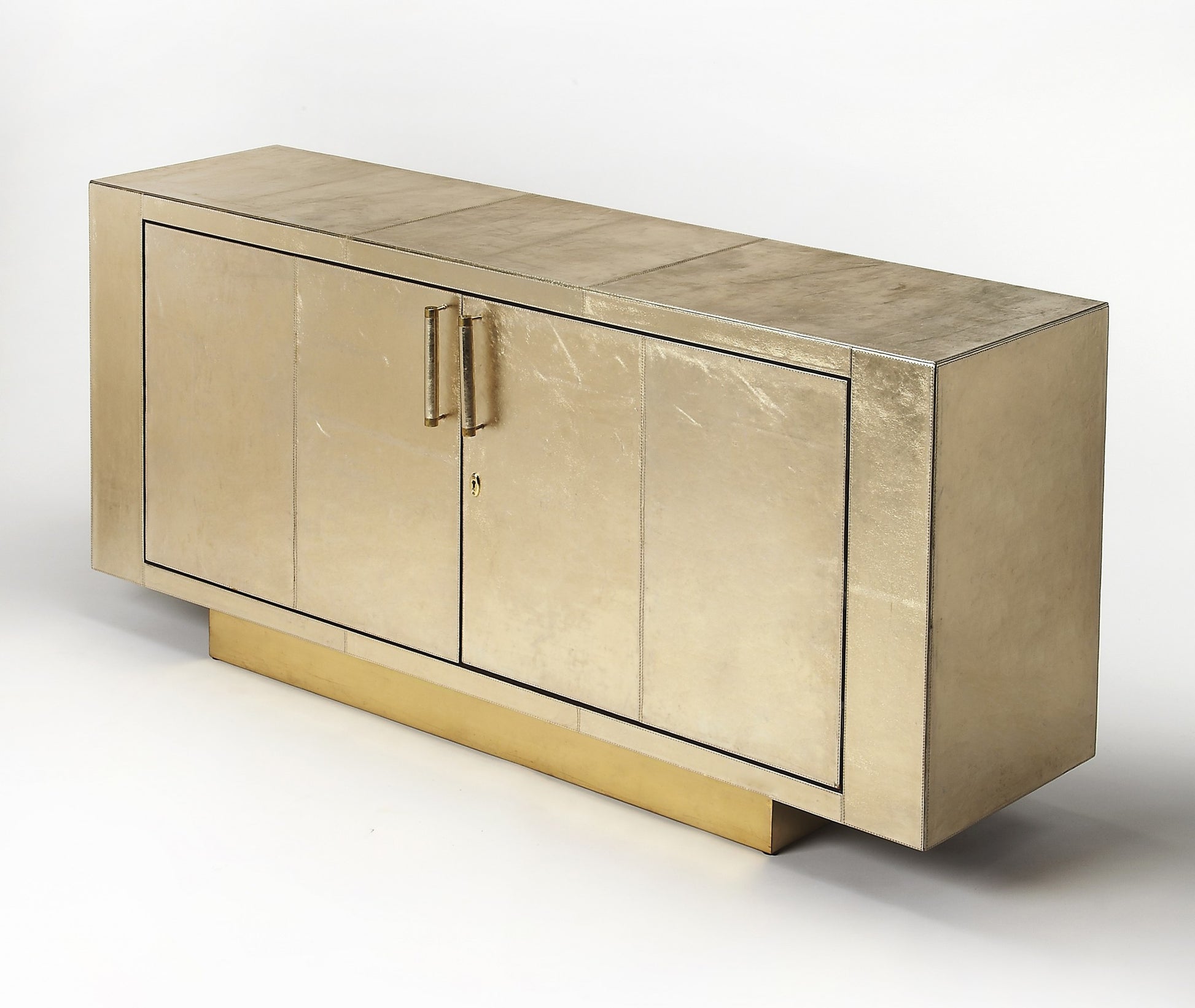 Francois Gold Leather Buffet By Homeroots | Sideboards | Modishstore - 3