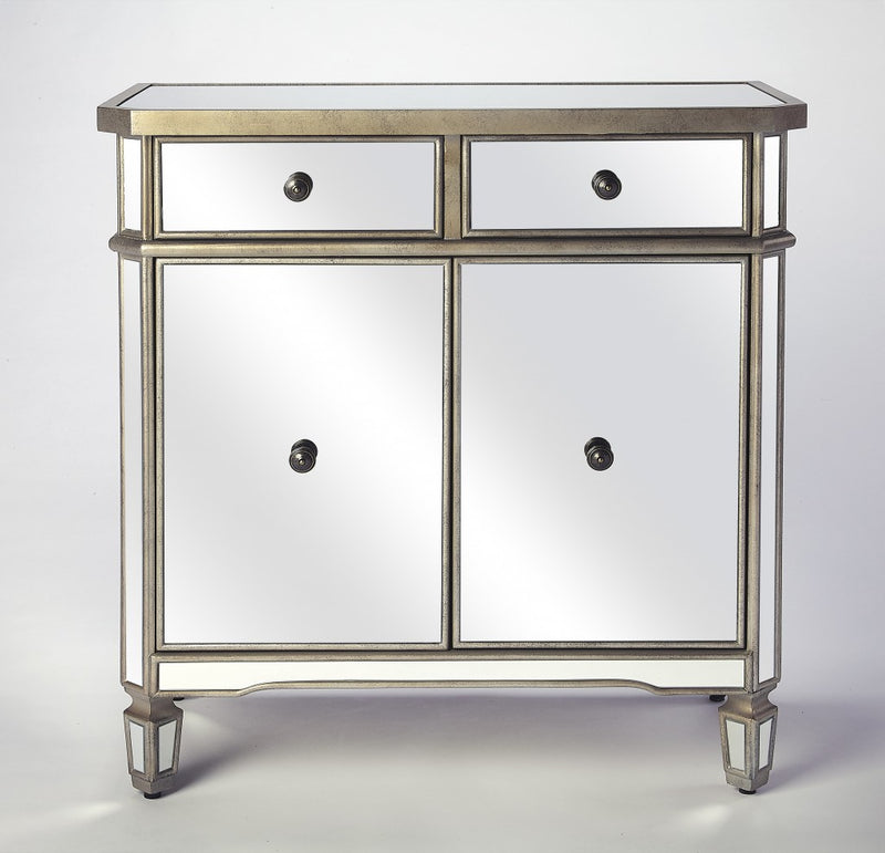 Marissa Mirrored Chest By Homeroots | Cabinets | Modishstore