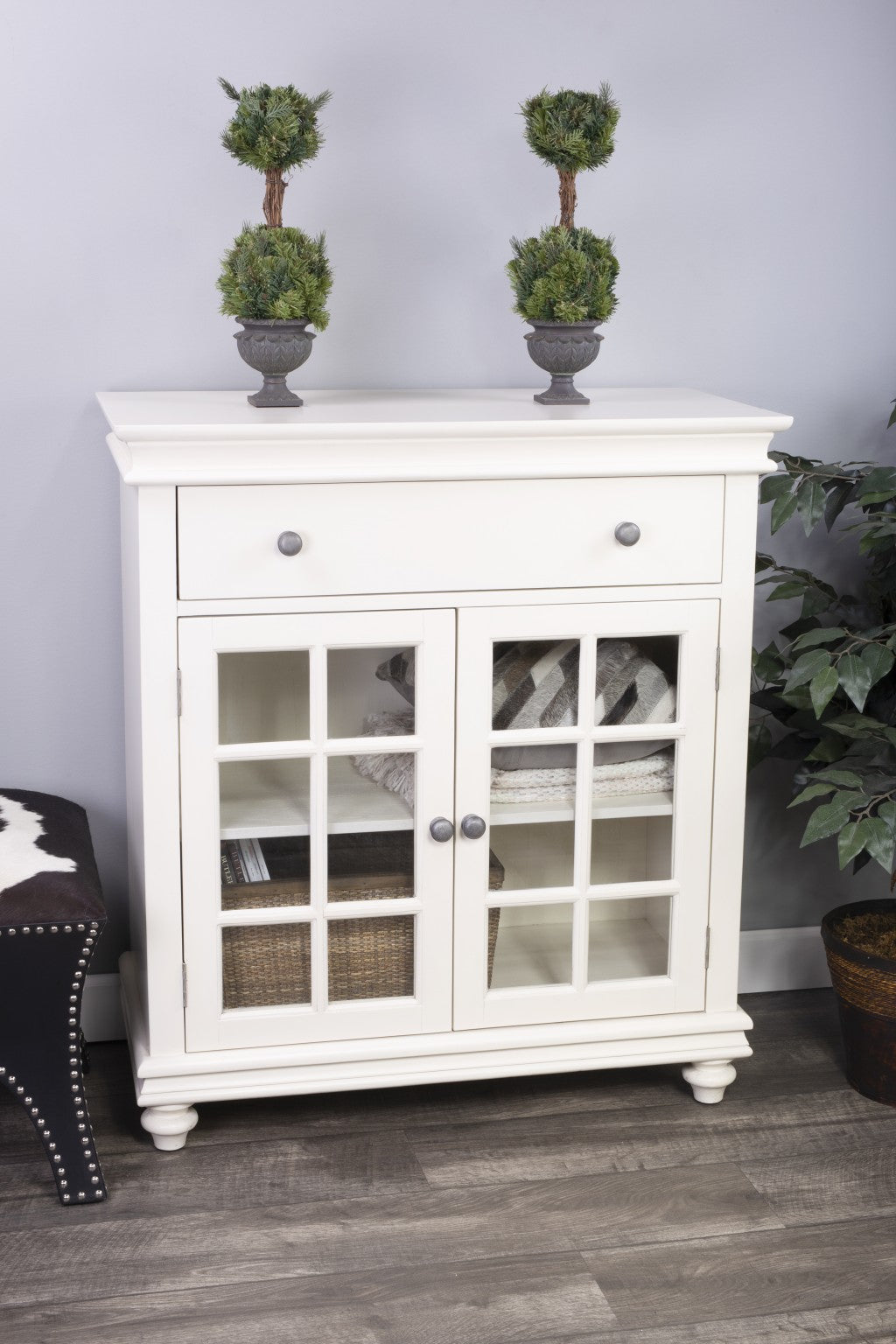 Stylish White Chest By Homeroots | Cabinets | Modishstore - 7