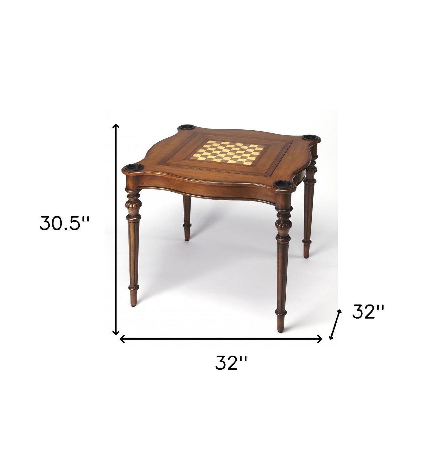 Antique Cherry Multi Game Table By Homeroots - 389893