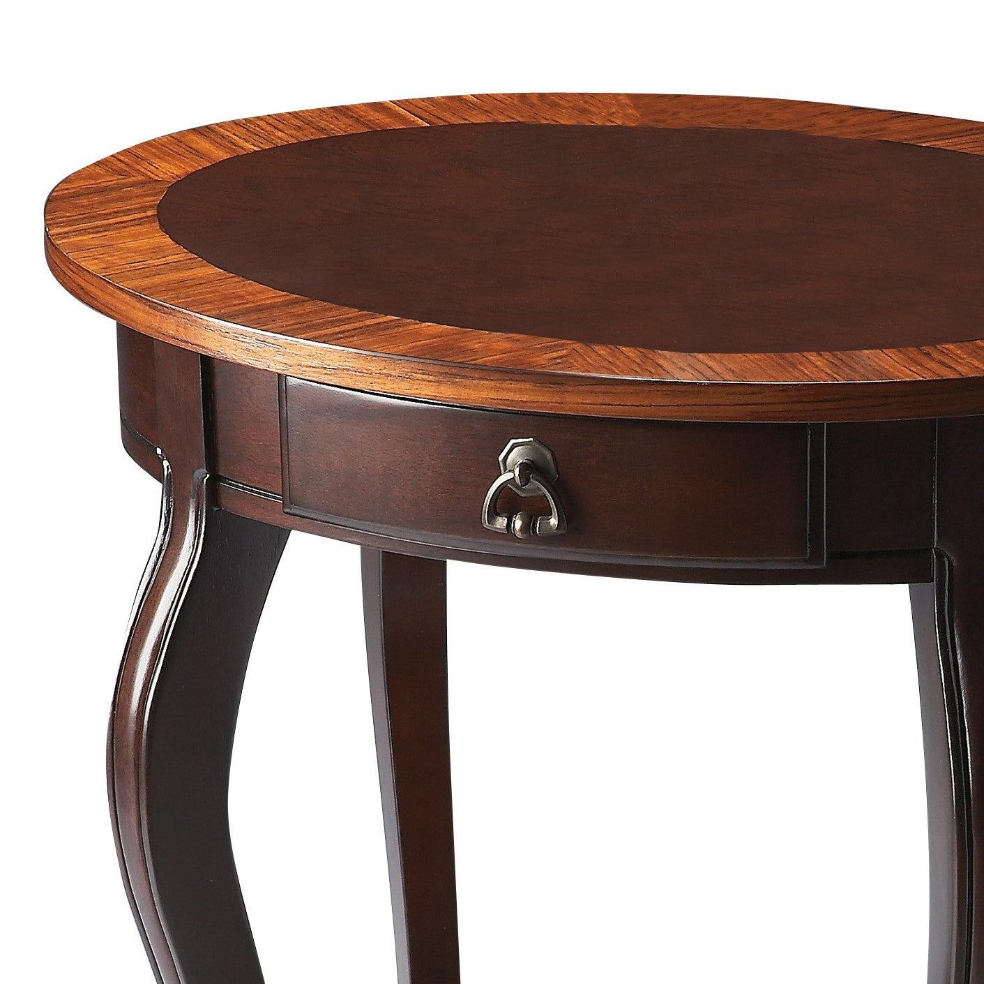 Cherry Nouveau Oval Accent Table By Homeroots | Accent Tables | Modishstore - 2