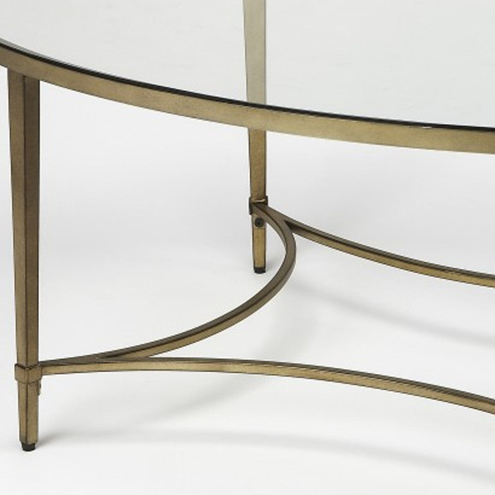 Golden Oval Coffee Table By Homeroots