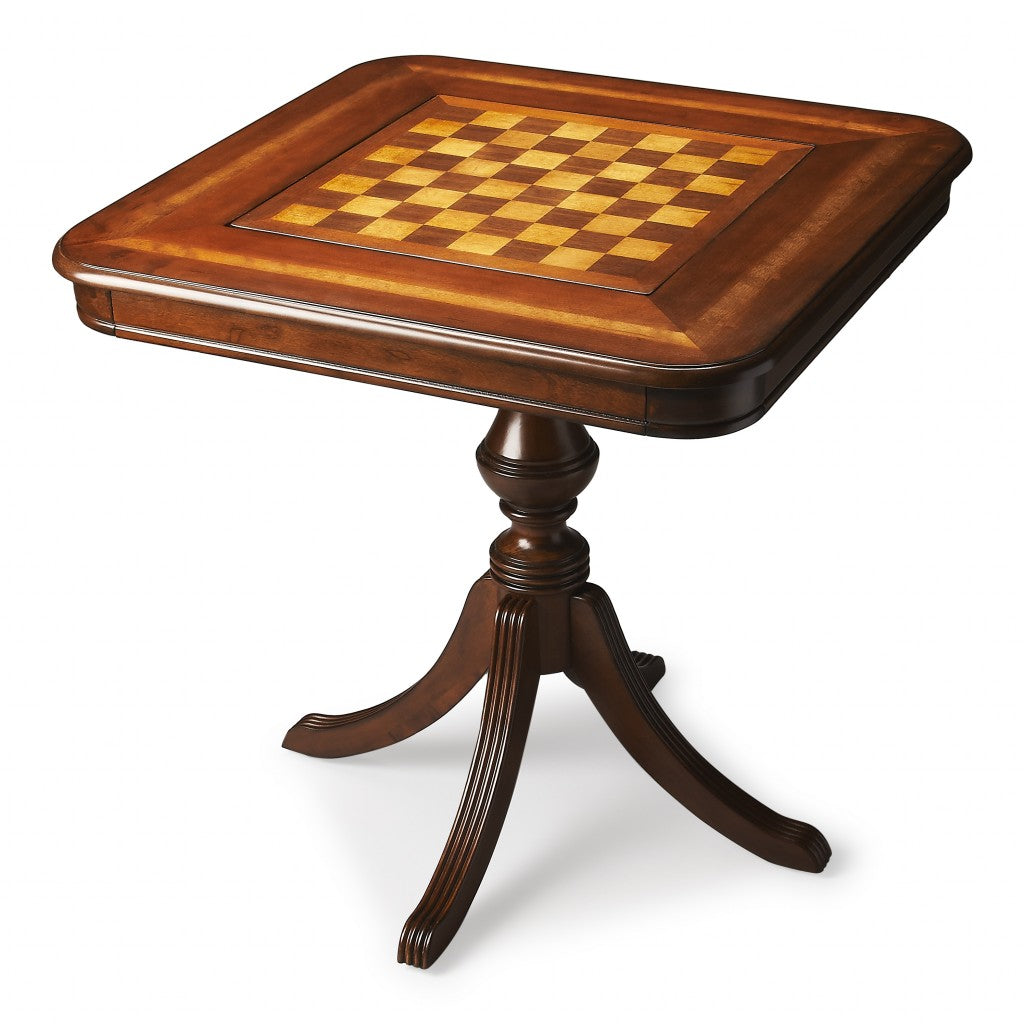 Antique Cherry Brown Game Table By Homeroots | Coffee Tables | Modishstore