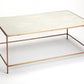 Classic White Marble Coffee Table By Homeroots