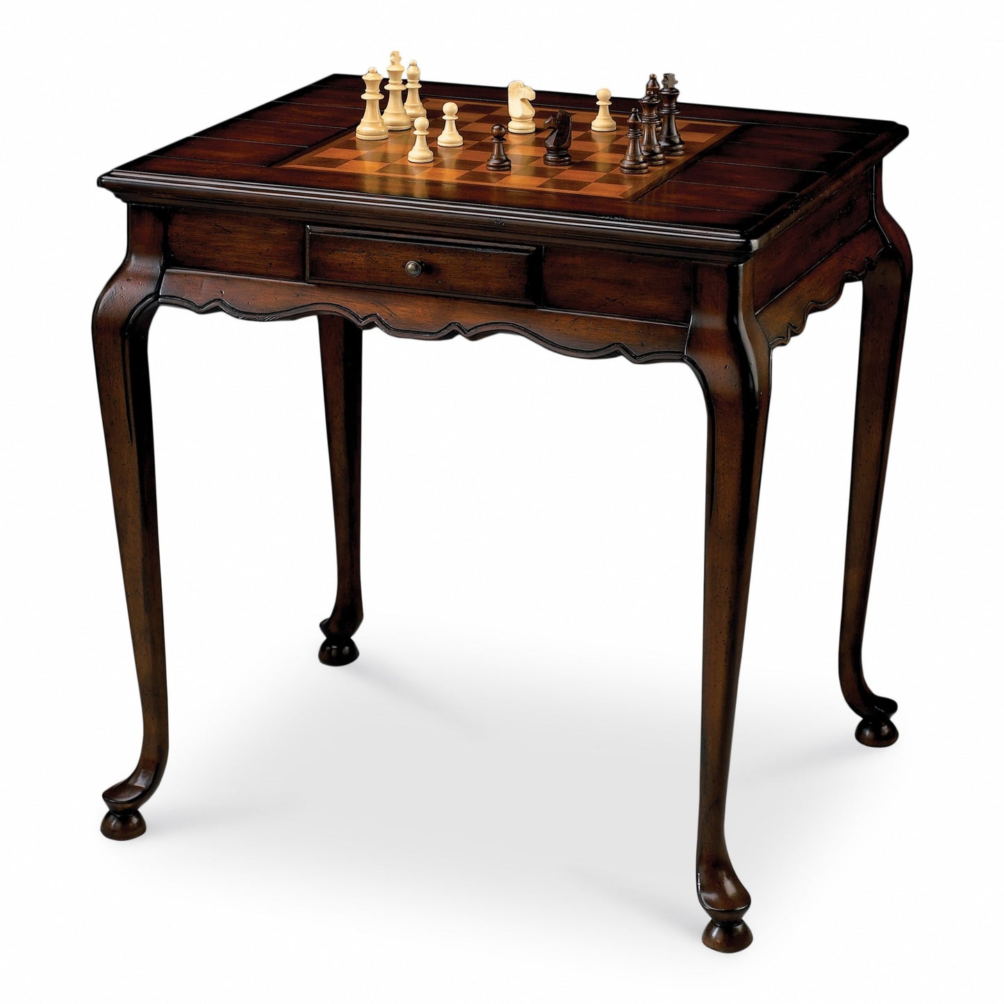 Traditional Cherry Game Table By Homeroots - 389945 | Coffee Tables | Modishstore