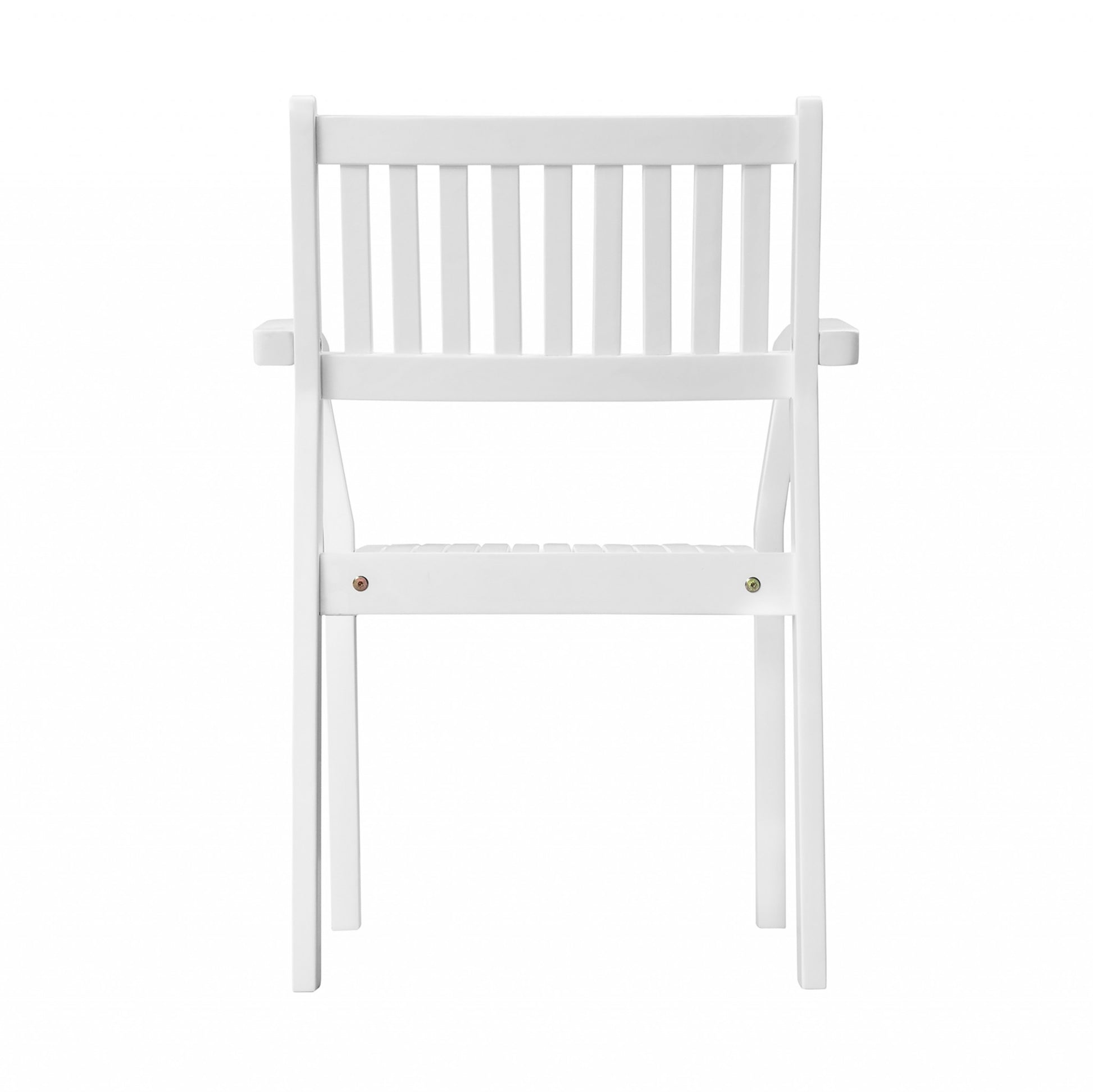 White Stacking Armchairs Set Of 2 By Homeroots | Outdoor Chairs | Modishstore - 4