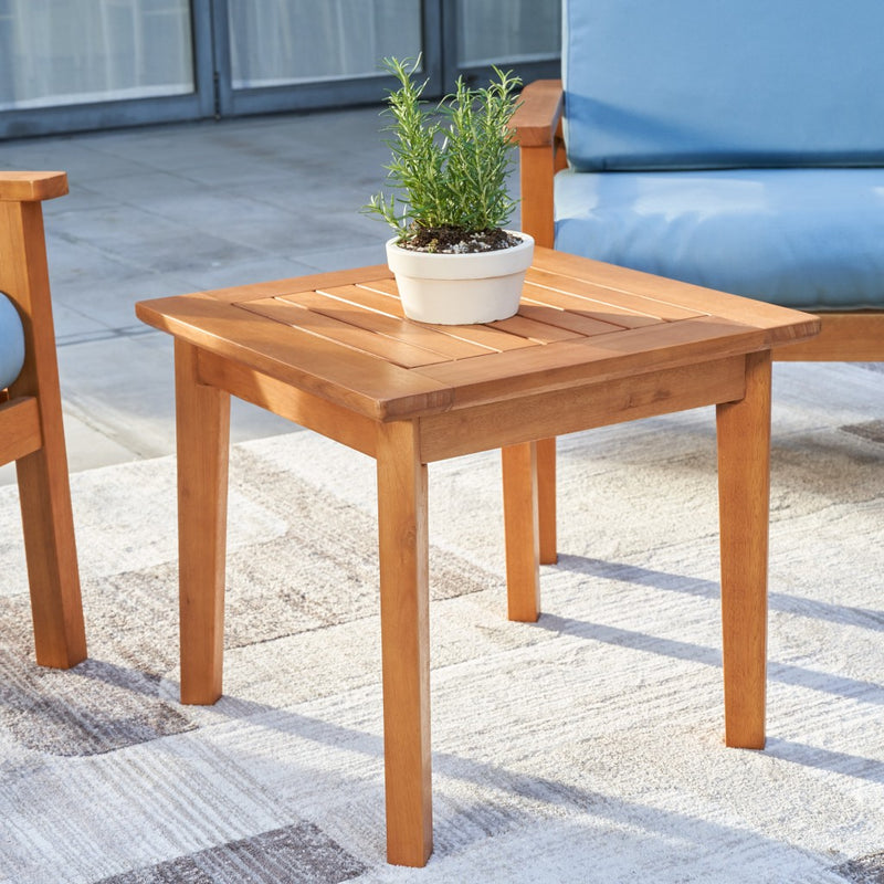 Natural Wood Patio Side Table By Homeroots | Outdoor Tables | Modishstore