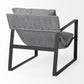 Stone Gray and Black Metal Sling Chair By Homeroots