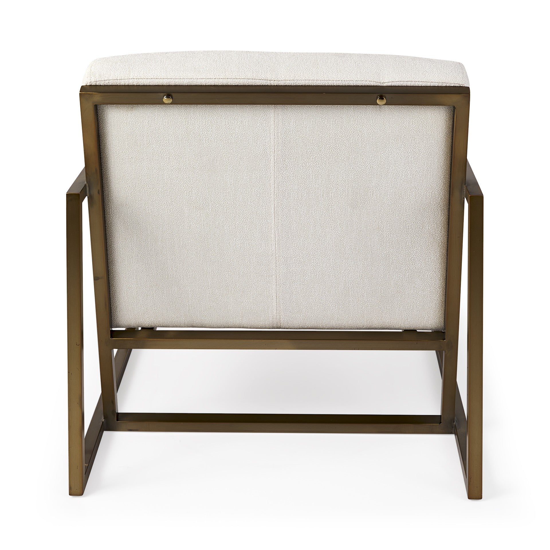 Geo Modern Cream and Gold Accent or Side Chair By Homeroots | Side Chairs | Modishstore - 5