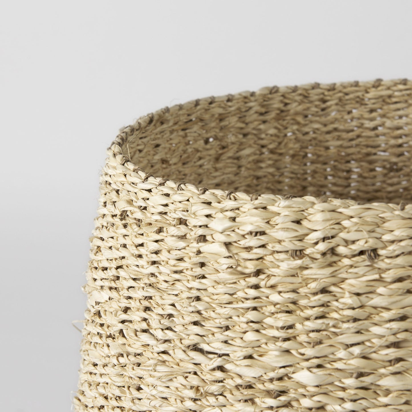 Set of Three Detailed Wicker Storage Baskets By Homeroots | Bins, Baskets & Buckets | Modishstore - 5