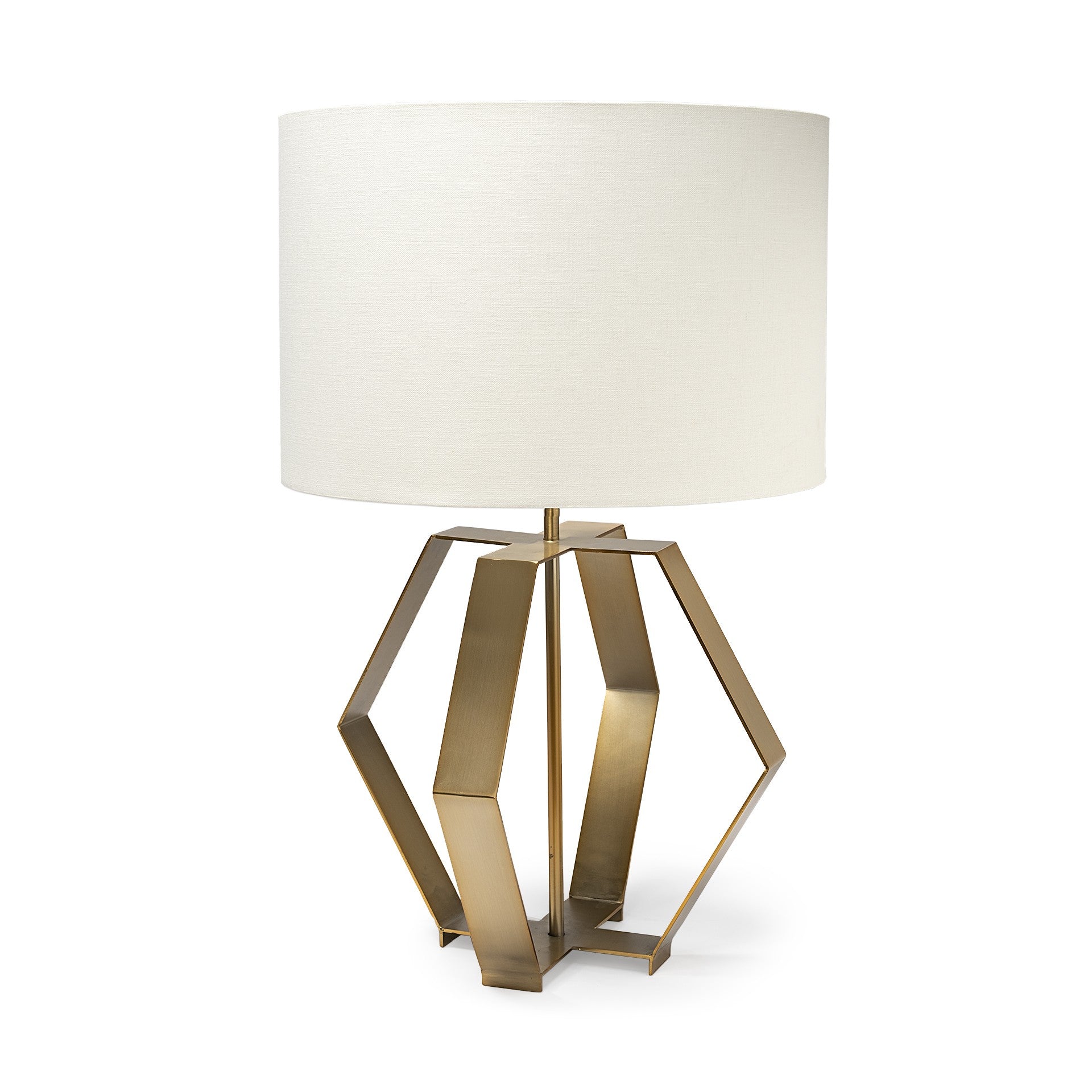 Gold Geometric Design Table Lamp By Homeroots | Table Lamps | Modishstore - 2