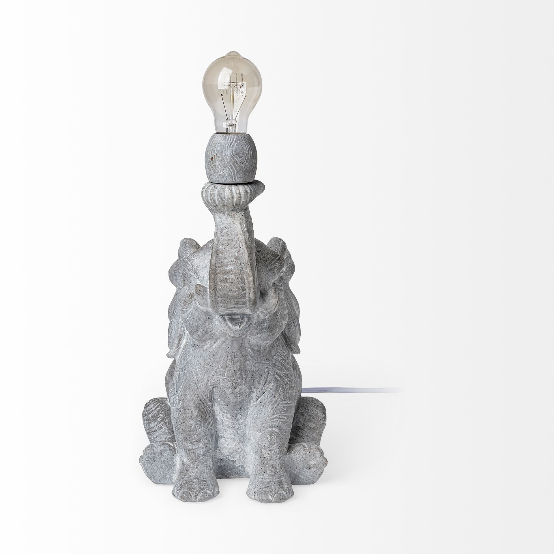 Graphite Resin Elephant Table Lamp By Homeroots | Table Lamps | Modishstore - 3