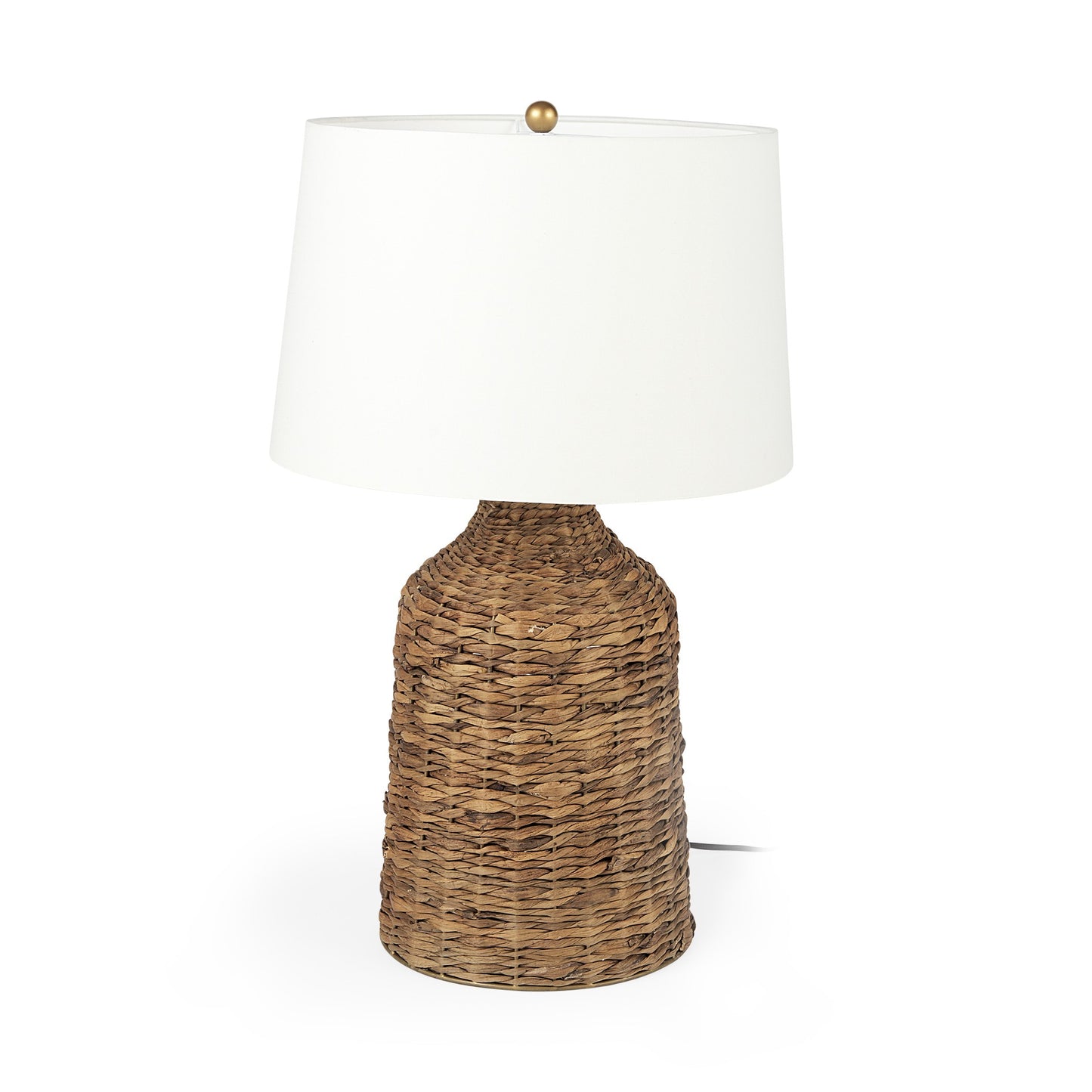 Updated Rustic Brown Wicker Table Lamp By Homeroots | Table Lamps | Modishstore - 2