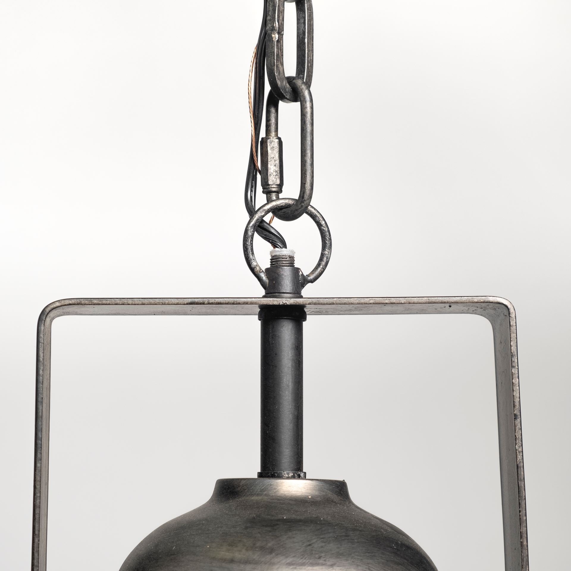 Industrial Gray Metal Hanging Pendant Light By Homeroots | Pendant Lamps | Modishstore - 6