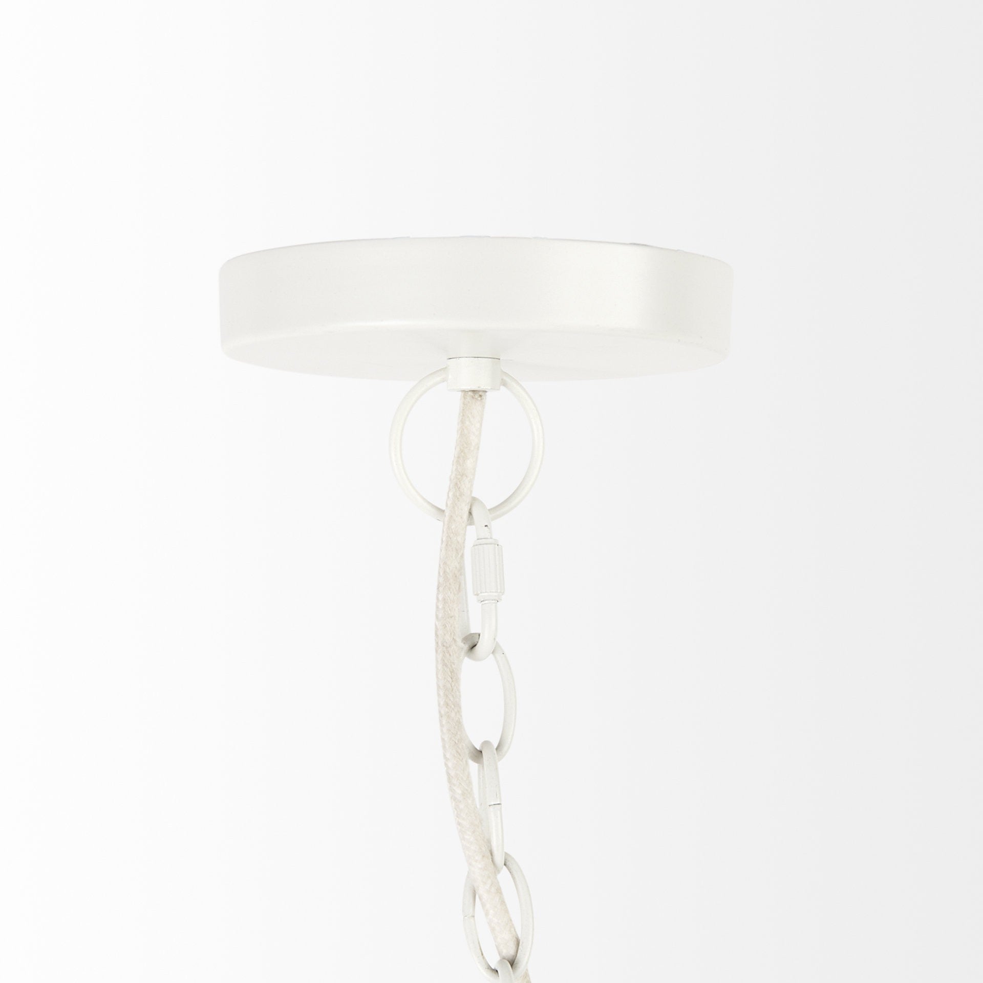 Whitewash Beaded Hanging Chandelier By Homeroots | Chandeliers | Modishstore - 3