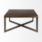 Dark Brown Wood and Metal Coffee Table By Homeroots