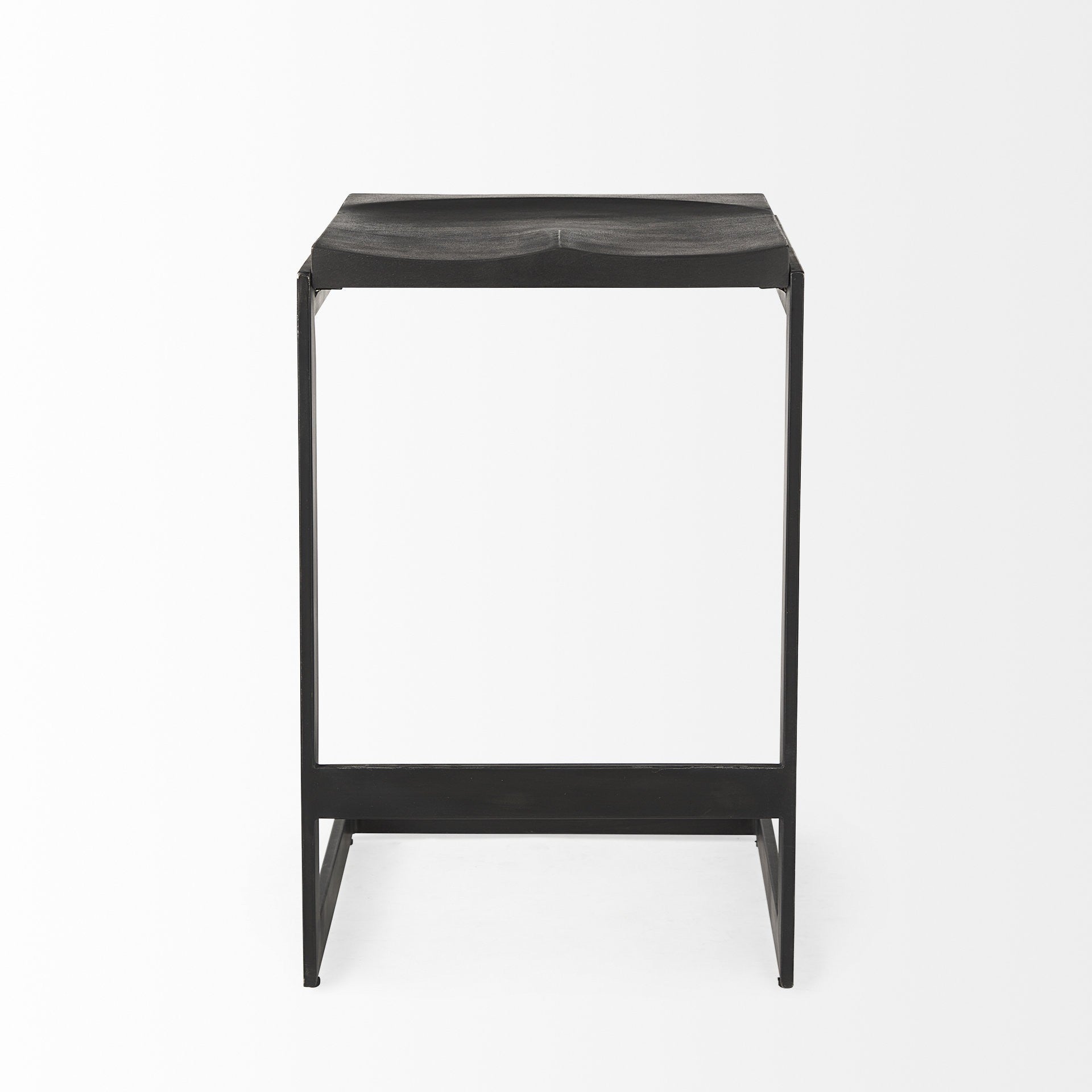 26' Black Cheeky Wood And Metal Counter Stool By Homeroots | Counter Stools | Modishstore - 2