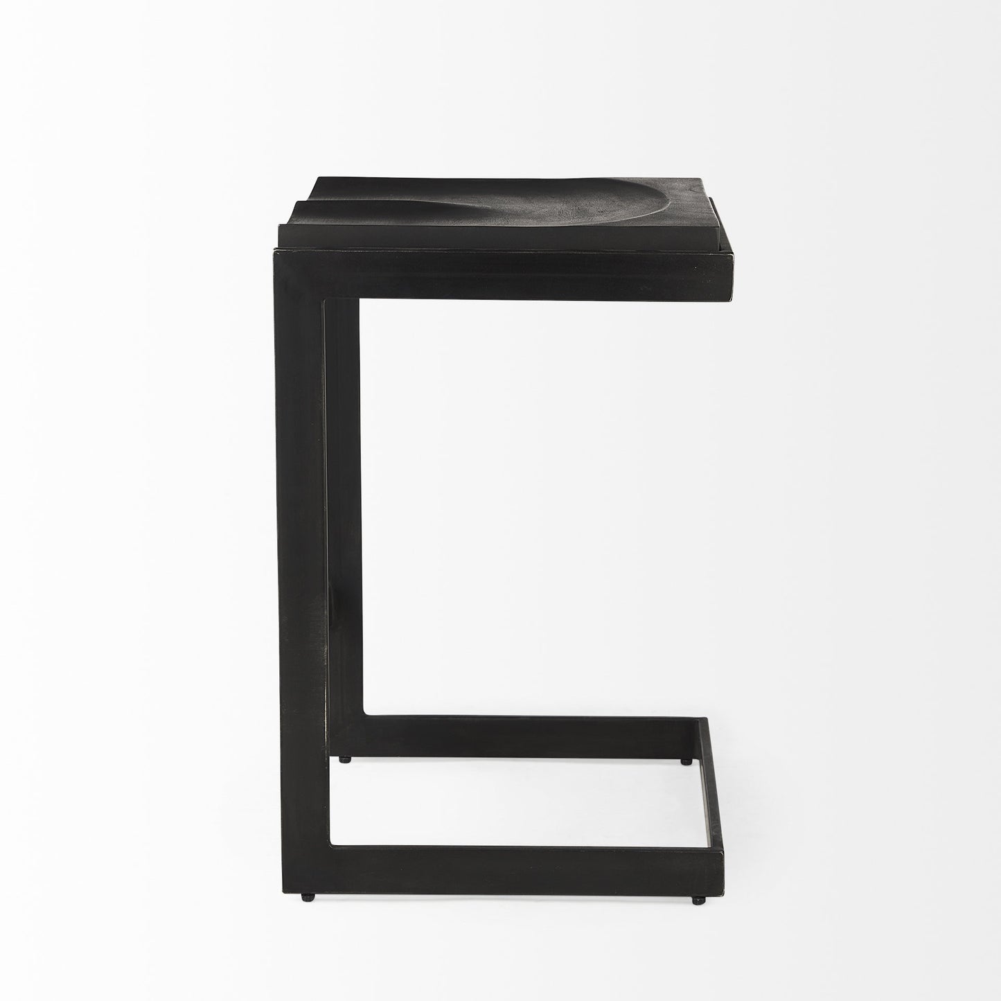 26' Black Cheeky Wood And Metal Counter Stool By Homeroots | Counter Stools | Modishstore - 3