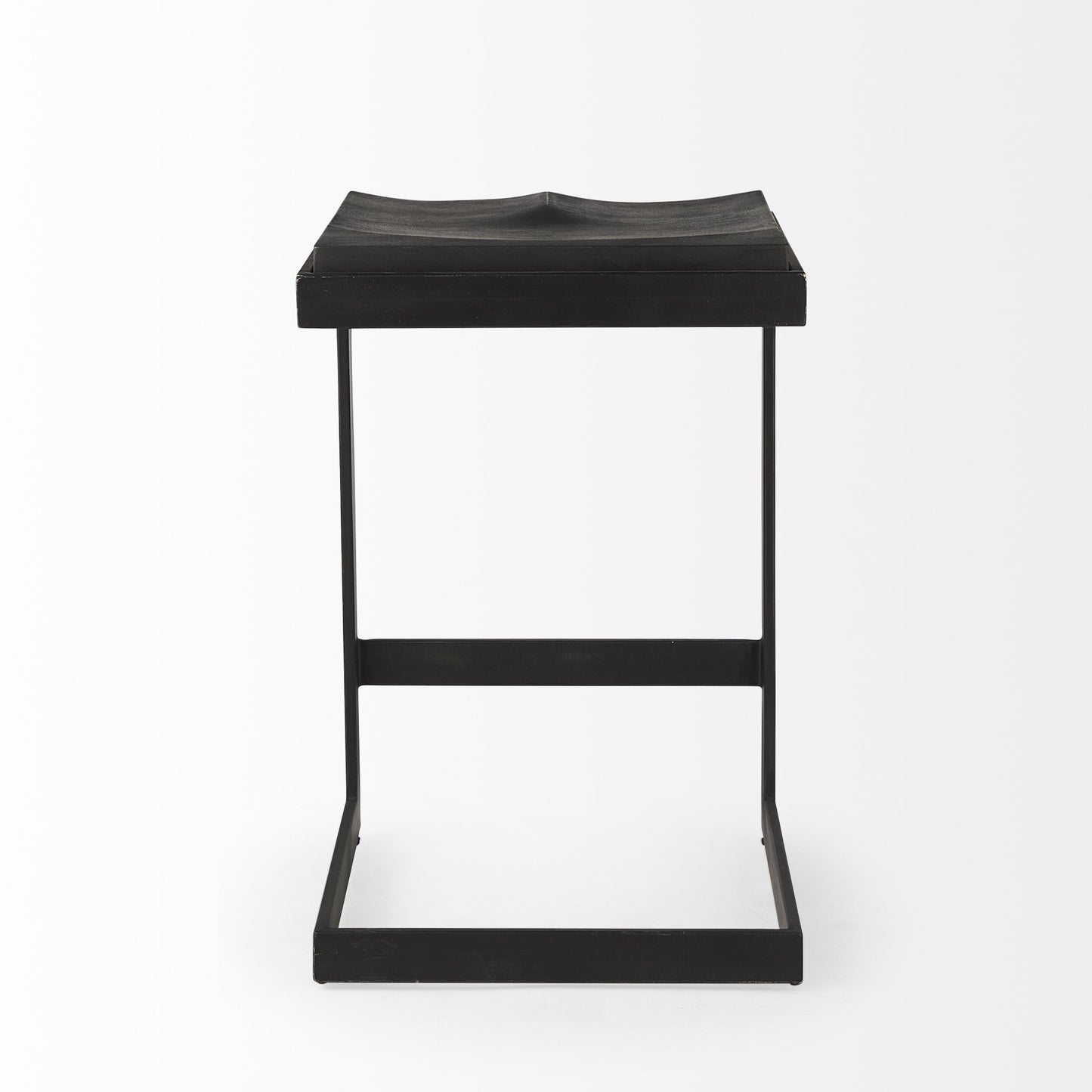 26' Black Cheeky Wood And Metal Counter Stool By Homeroots | Counter Stools | Modishstore - 4