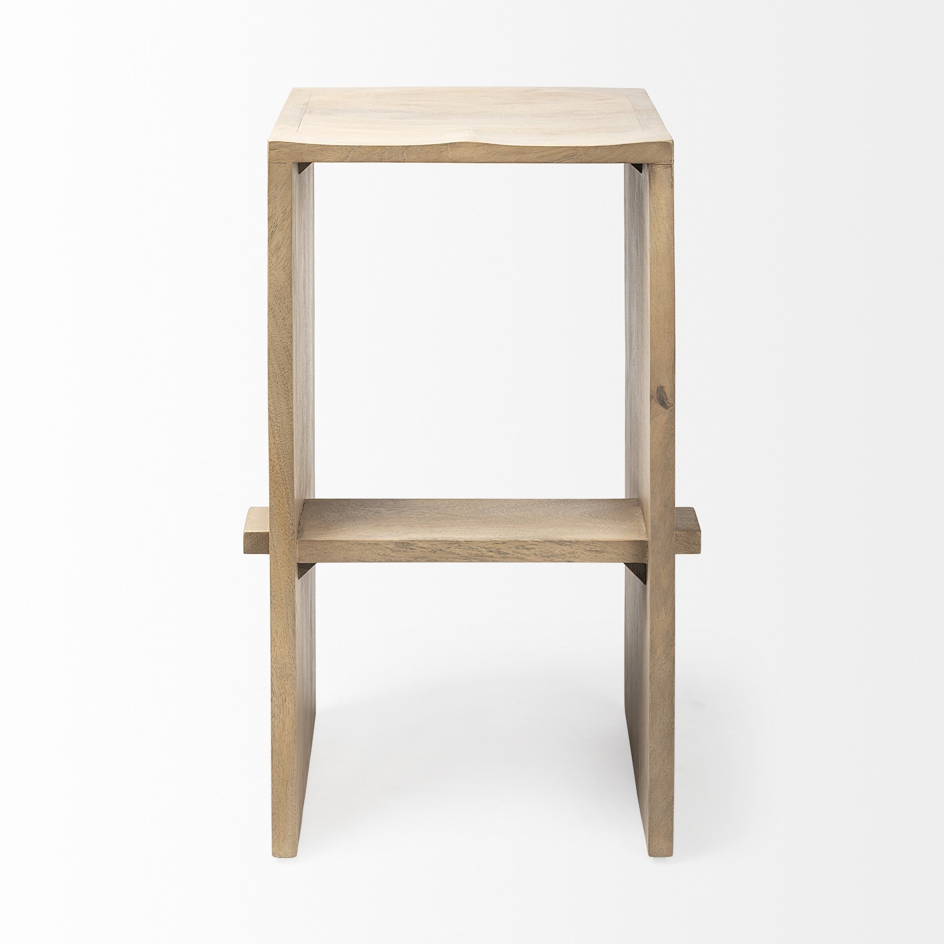 30' Minimal Light Brown Wood Bar Stool By Homeroots | Bar Stools | Modishstore - 2