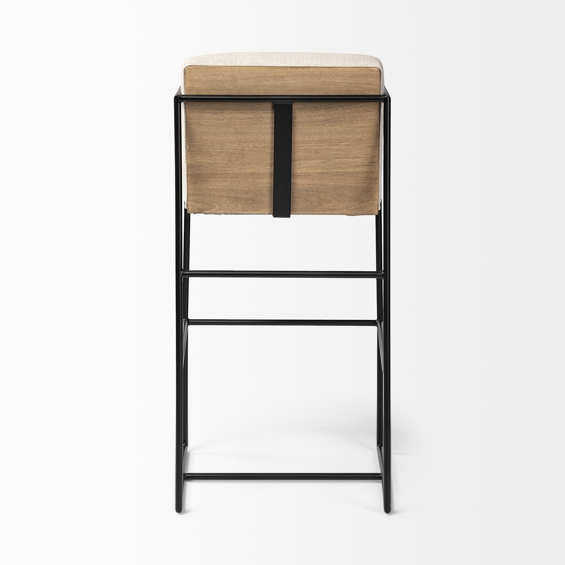 Beige Black Framed Counter Stool By Homeroots | Counter Stools | Modishstore - 4