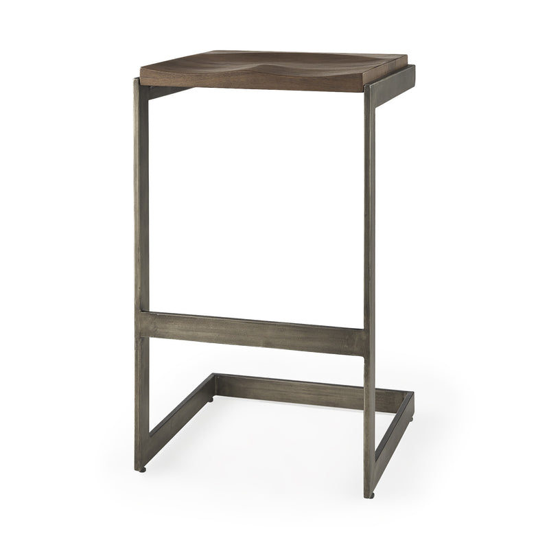 30' Black Cheeky Wood And Metal Bar Stool By Homeroots | Bar Stools | Modishstore - 10