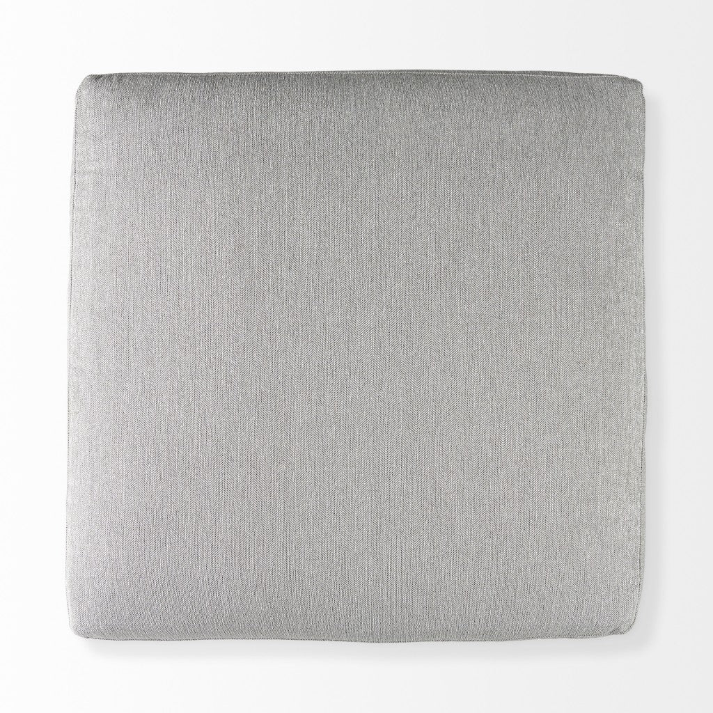 Light Gray Fabric Covered Full Size Ottoman By Homeroots | Ottomans | Modishstore - 6