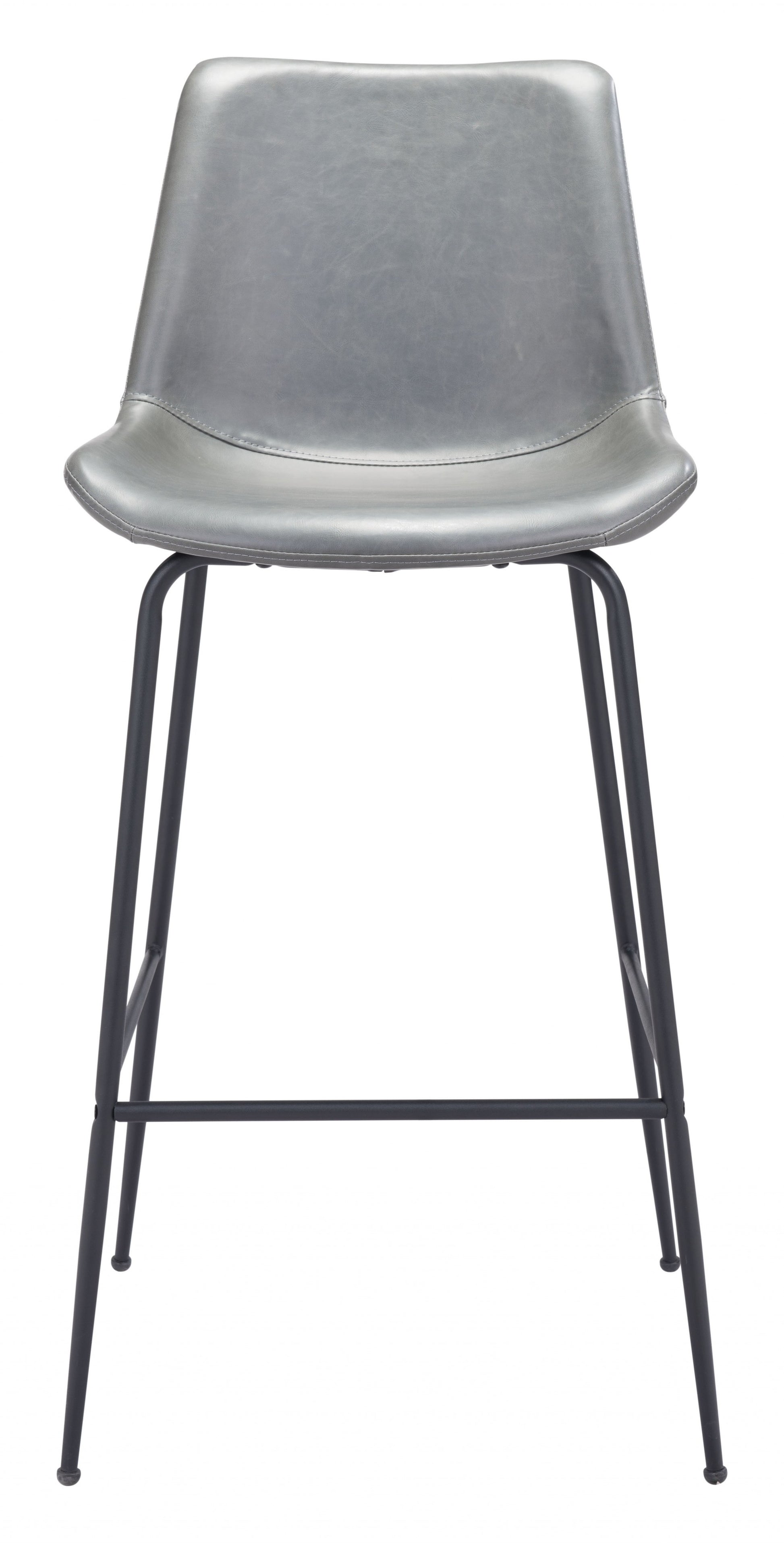 Gray and Black Bar Chair By Homeroots | Bar Stools | Modishstore - 3