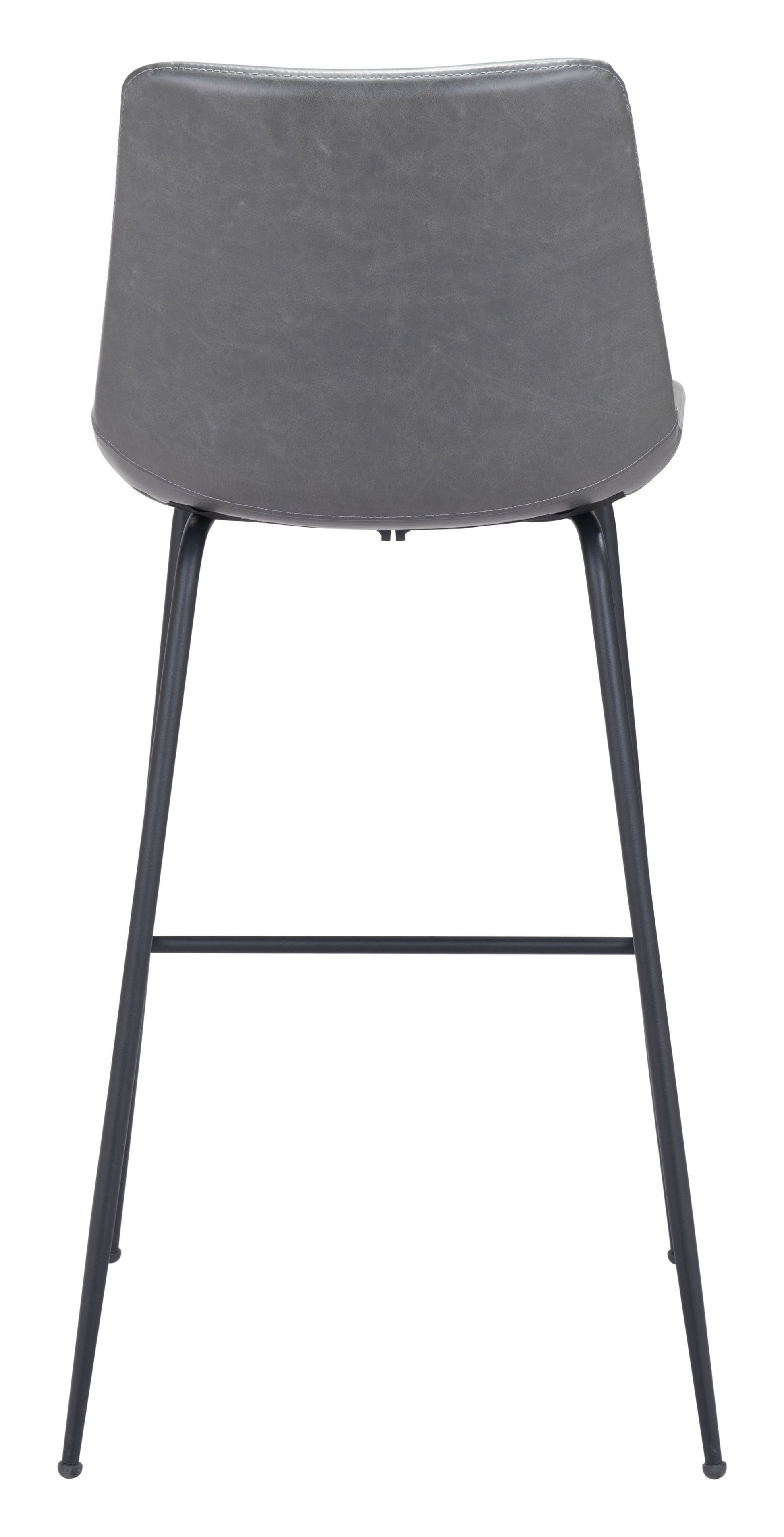 Gray and Black Bar Chair By Homeroots | Bar Stools | Modishstore - 4