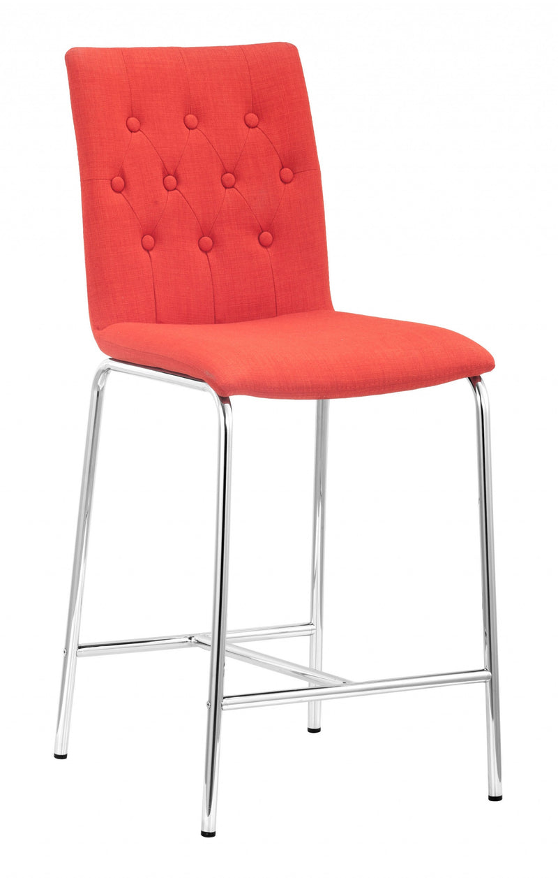 Set Of Two 39" Tangerine Low Back Chairs With Footrest By Homeroots | Bar Stools | Modishstore