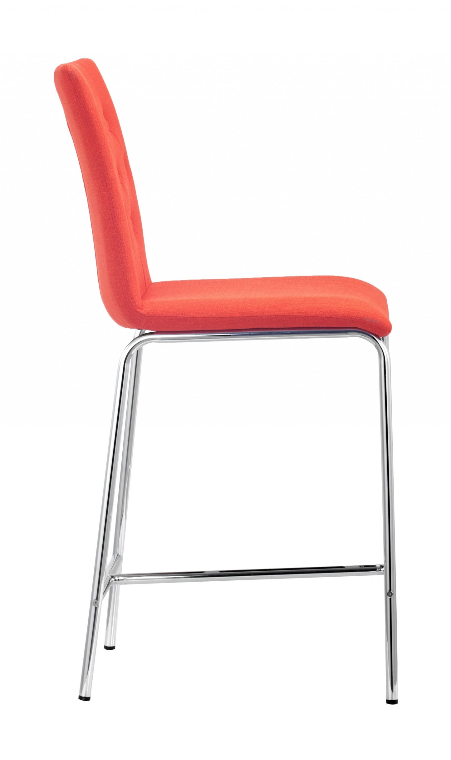 Set Of Two 39" Tangerine Low Back Chairs With Footrest By Homeroots | Bar Stools | Modishstore - 3