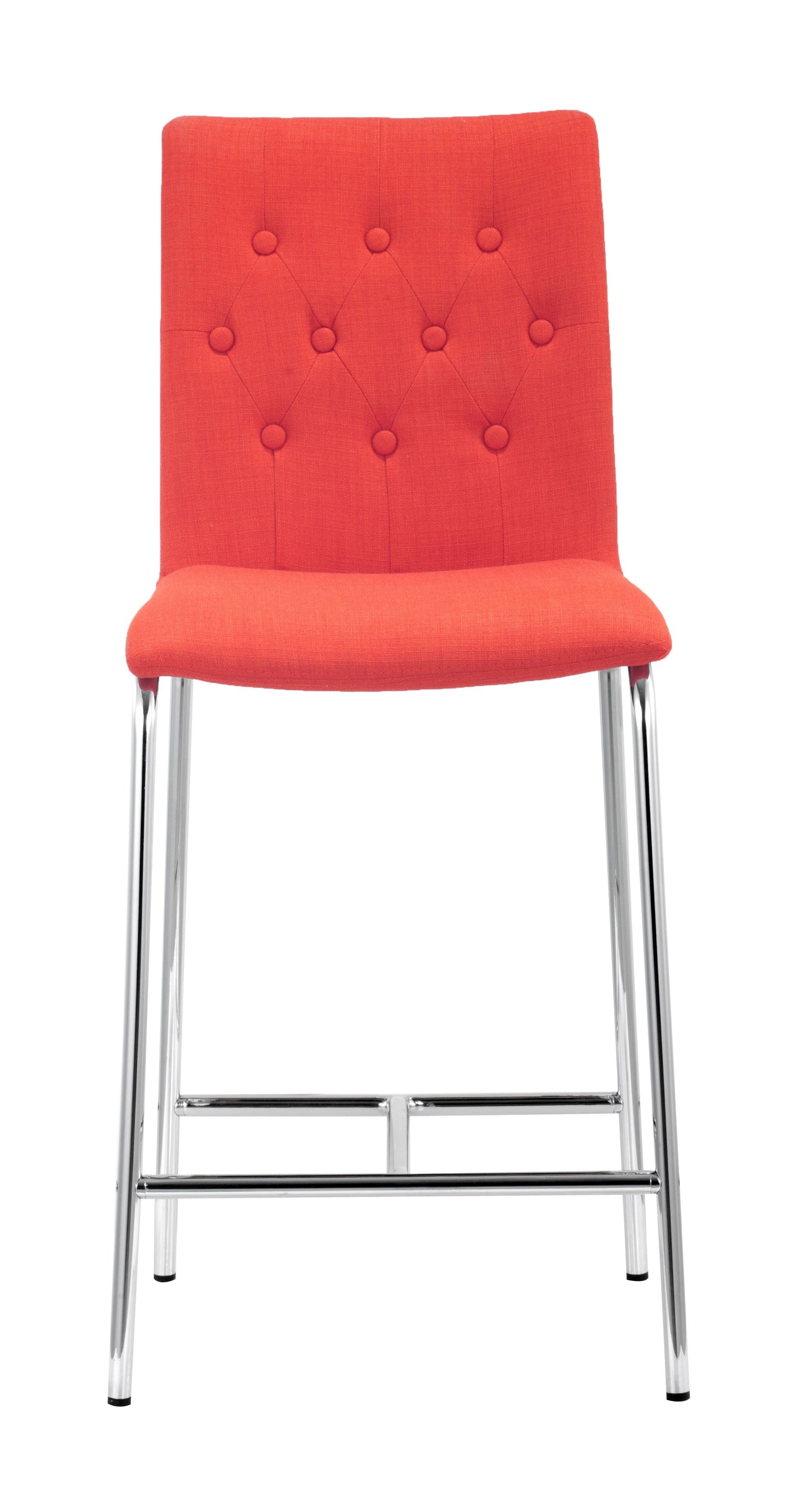 Set Of Two 39" Tangerine Low Back Chairs With Footrest By Homeroots | Bar Stools | Modishstore - 4