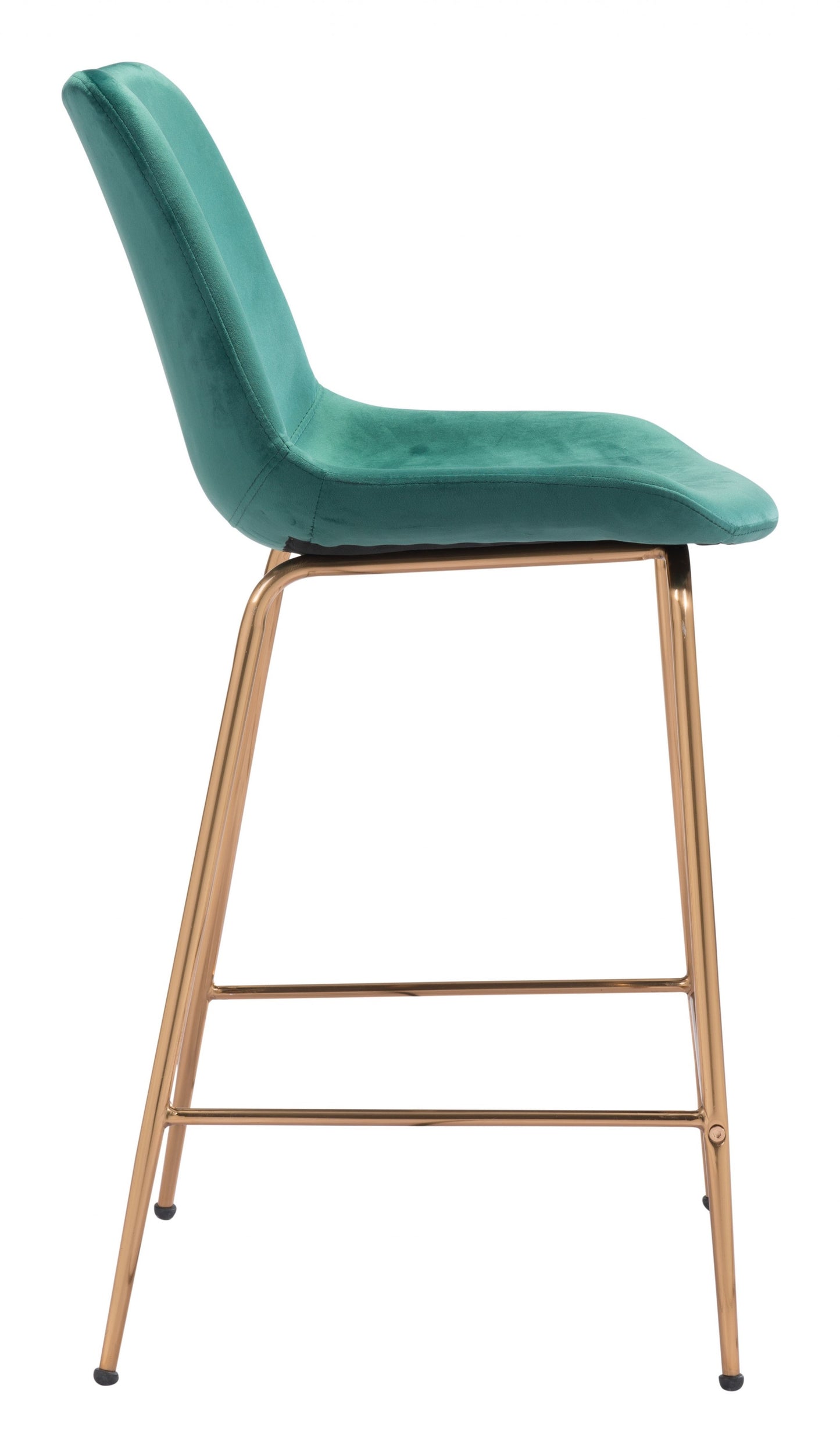 39" Green Steel Low Back Chair With Footrest By Homeroots | Bar Stools | Modishstore - 3