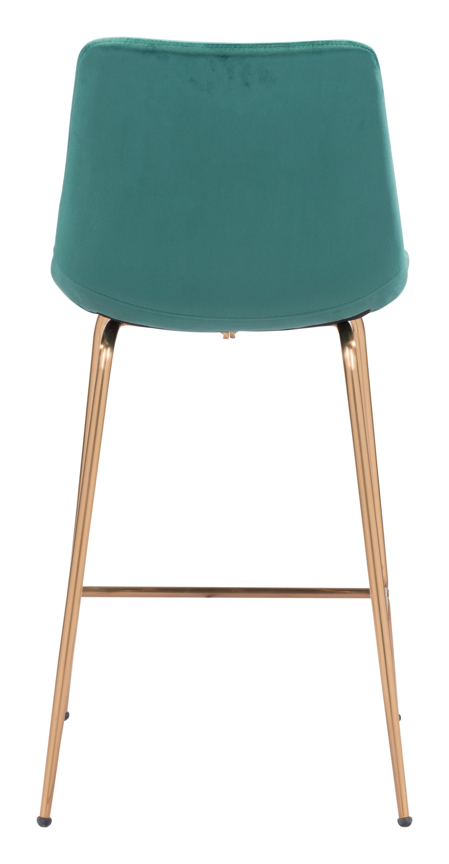 39" Green Steel Low Back Chair With Footrest By Homeroots | Bar Stools | Modishstore - 5