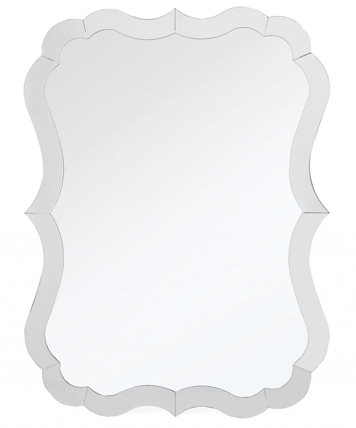 Scalloped Frameless Wall Mirror By Homeroots | Mirrors | Modishstore - 2