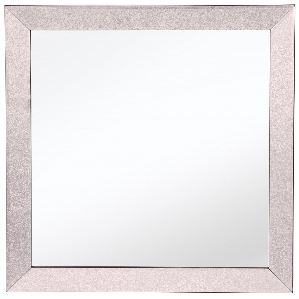 Grey Square Glass Mirror By Homeroots | Mirrors | Modishstore