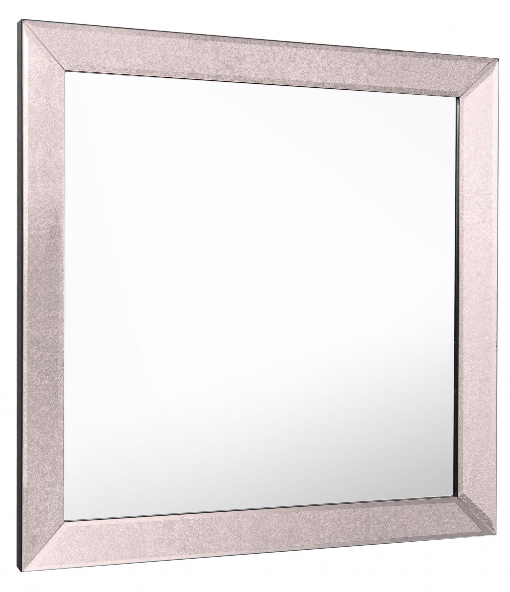 Grey Square Glass Mirror By Homeroots | Mirrors | Modishstore - 4