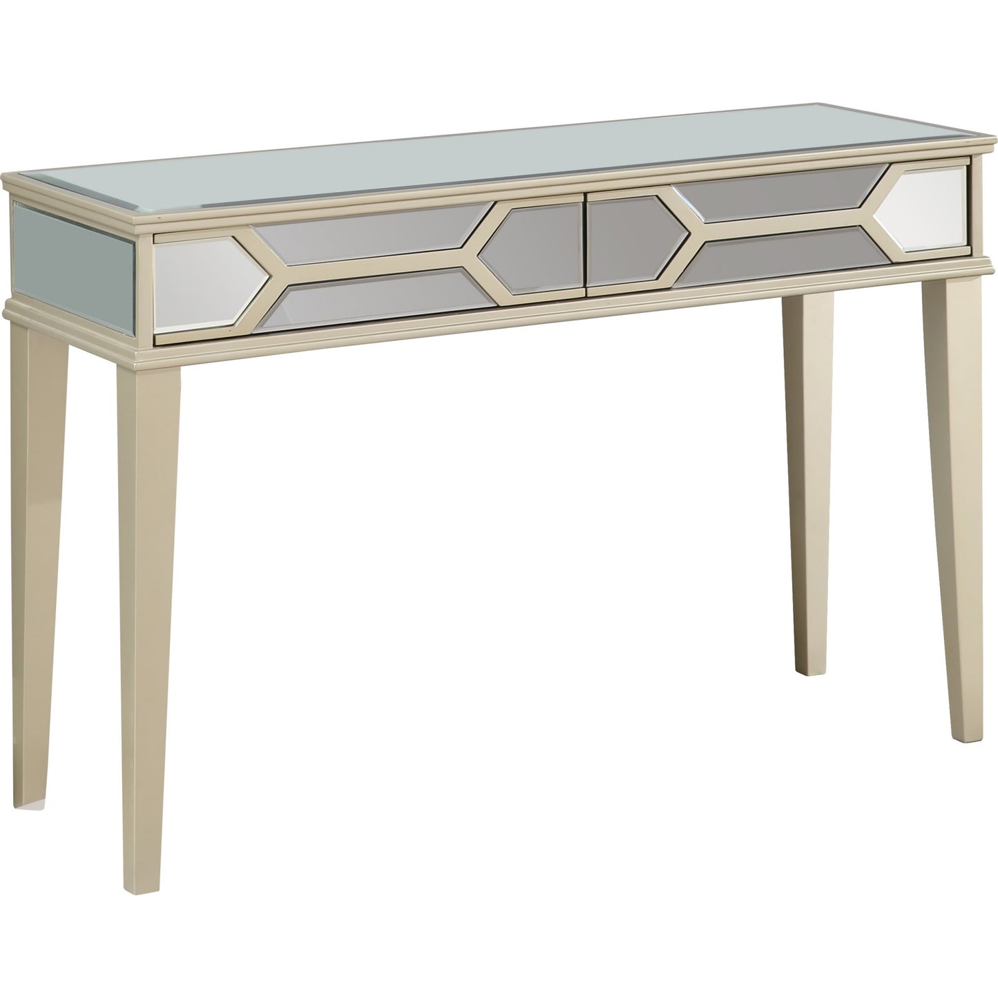 Antiqued Silver Console Table By Homeroots