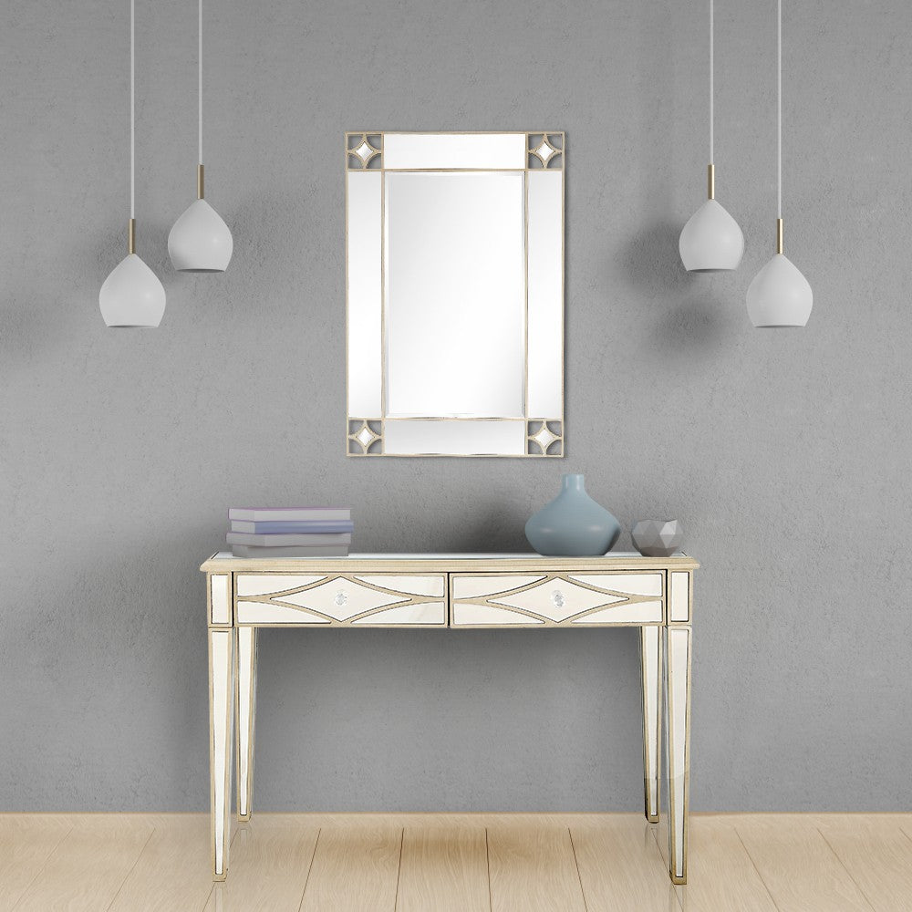 Champagne Finish Console Mirror Table By Homeroots | Console Tables | Modishstore - 3