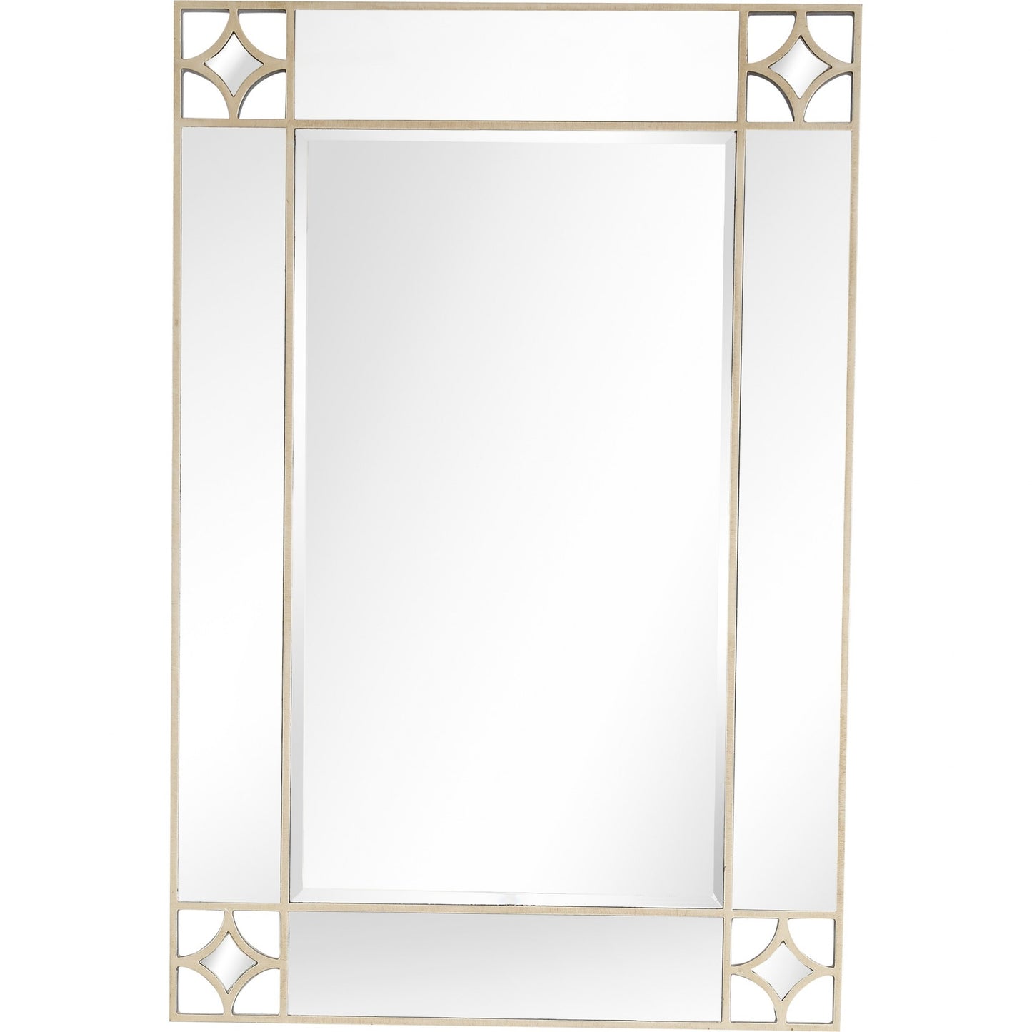 Champagne Finish Mirror and Console Table By Homeroots - 396827
