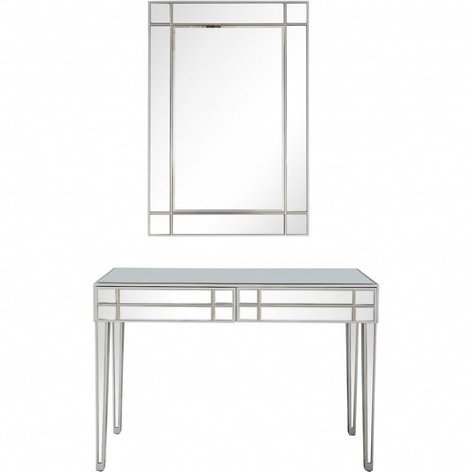Stainless Steel Mirror and Console Table By Homeroots