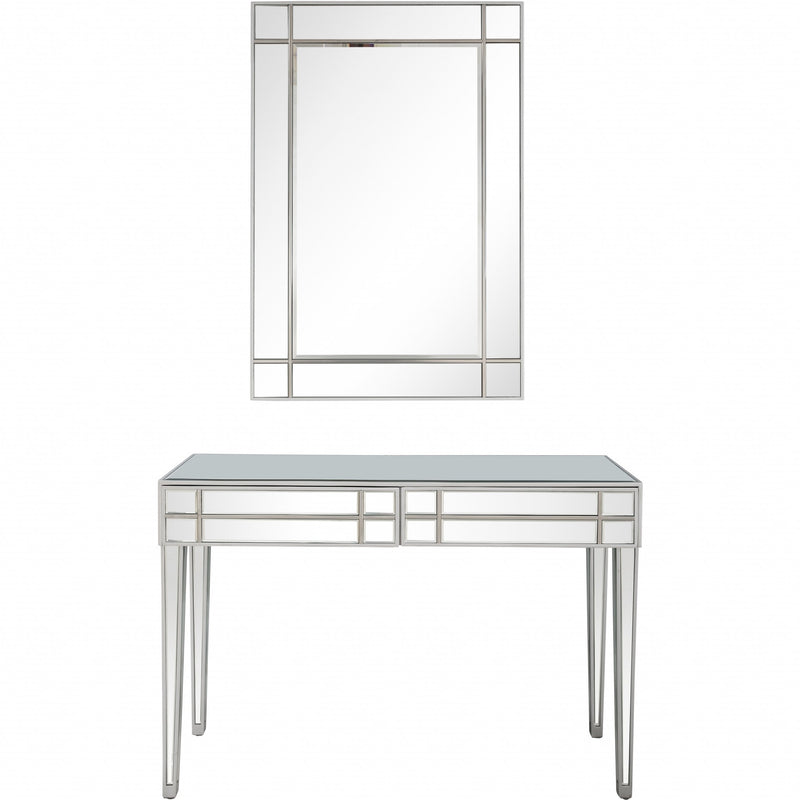 Stainless Steel Mirror and Console Table By Homeroots | Console Tables | Modishstore