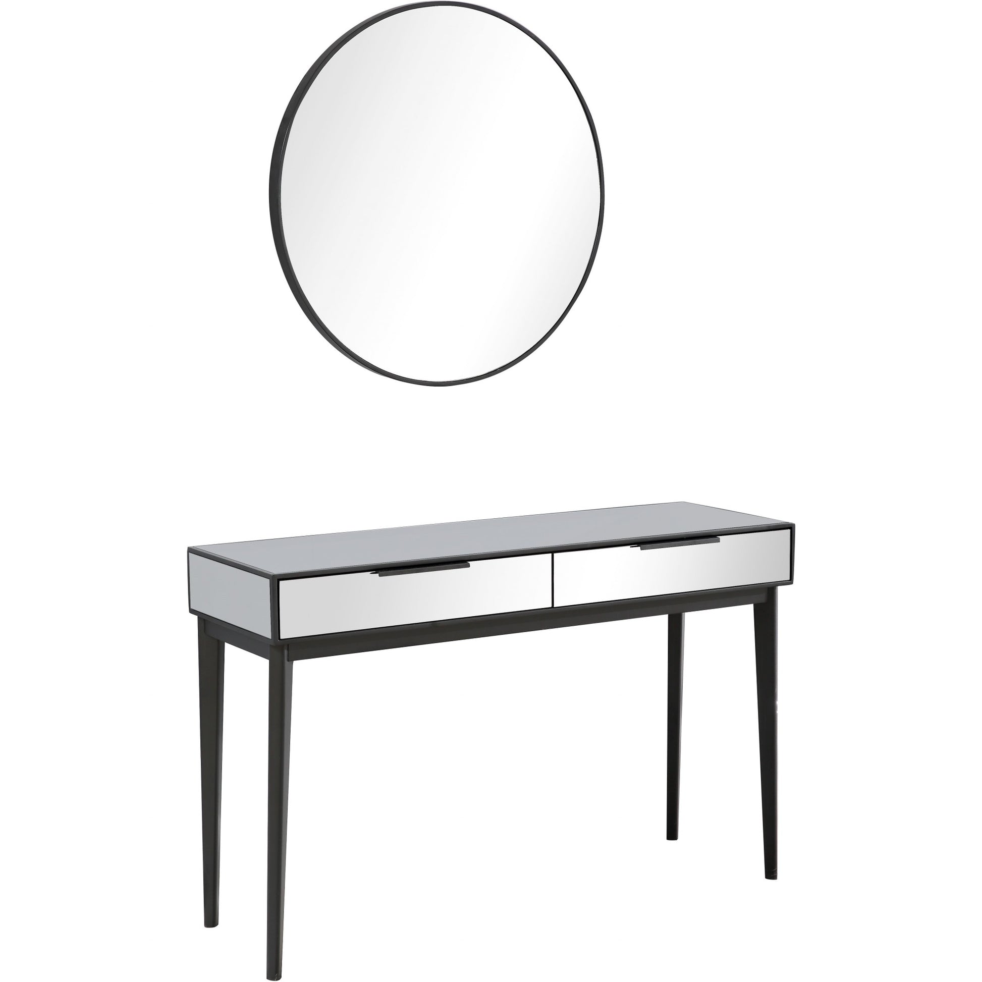 Smokey Grey Mirror and Console Table By Homeroots | Console Tables | Modishstore - 5