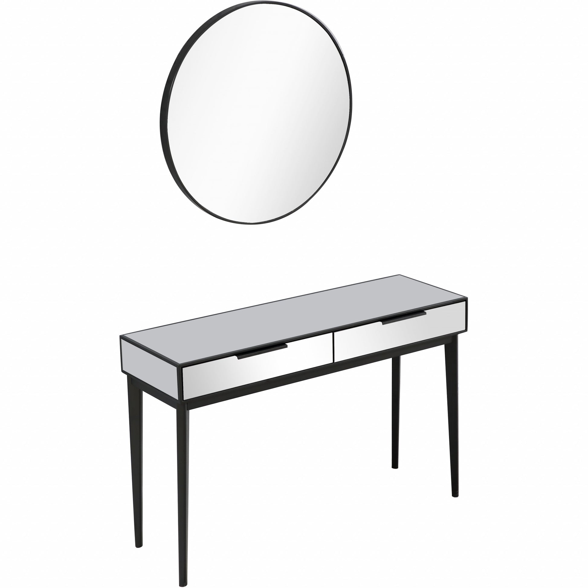 Smokey Grey Mirror and Console Table By Homeroots | Console Tables | Modishstore - 6