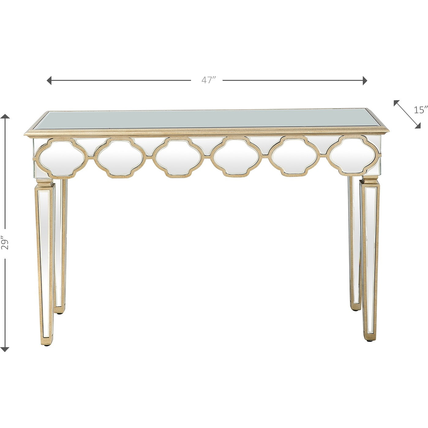 Scalloped Edge Console Table By Homeroots | Console Tables | Modishstore - 2