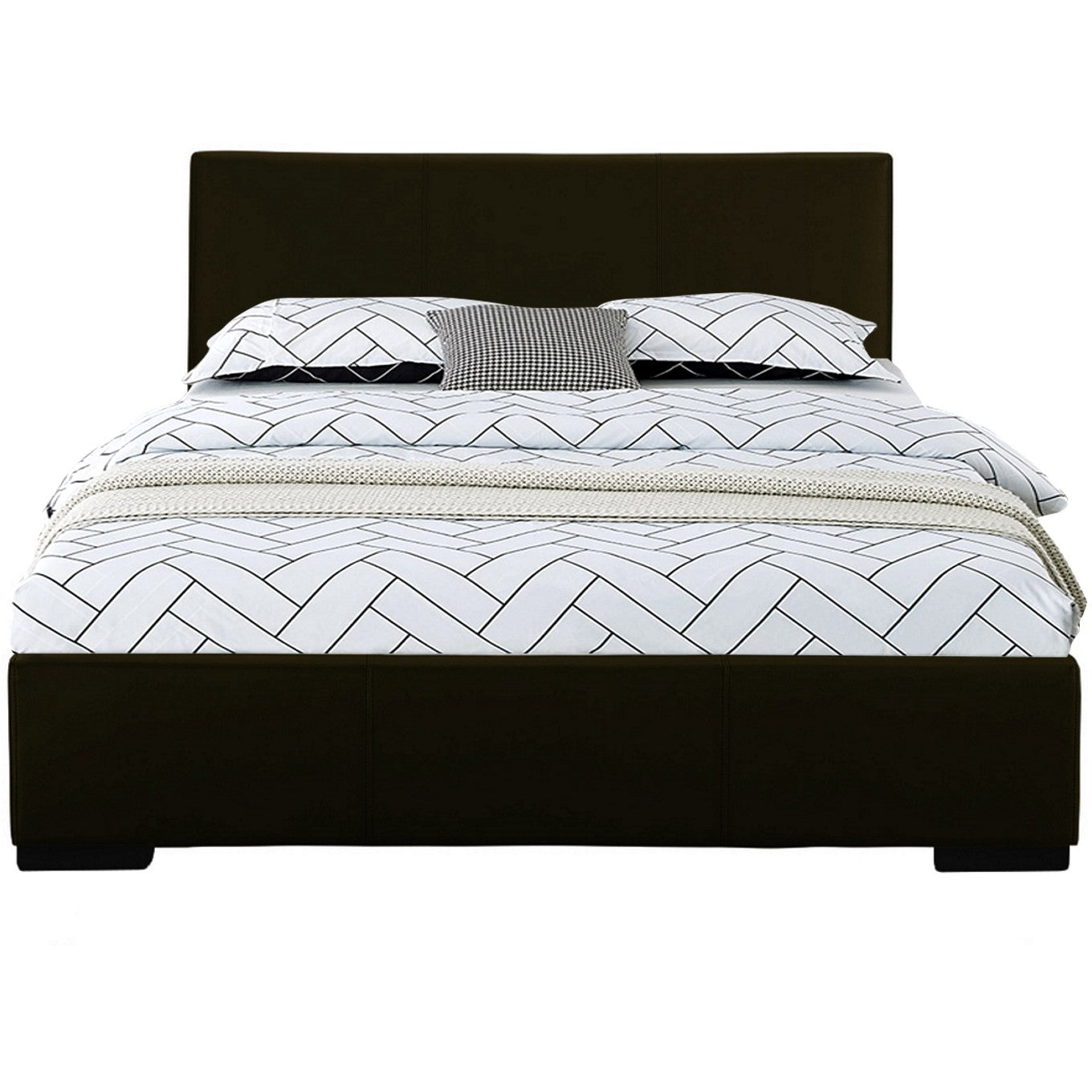 Black Platform Twin Bed By Homeroots | Beds | Modishstore - 2