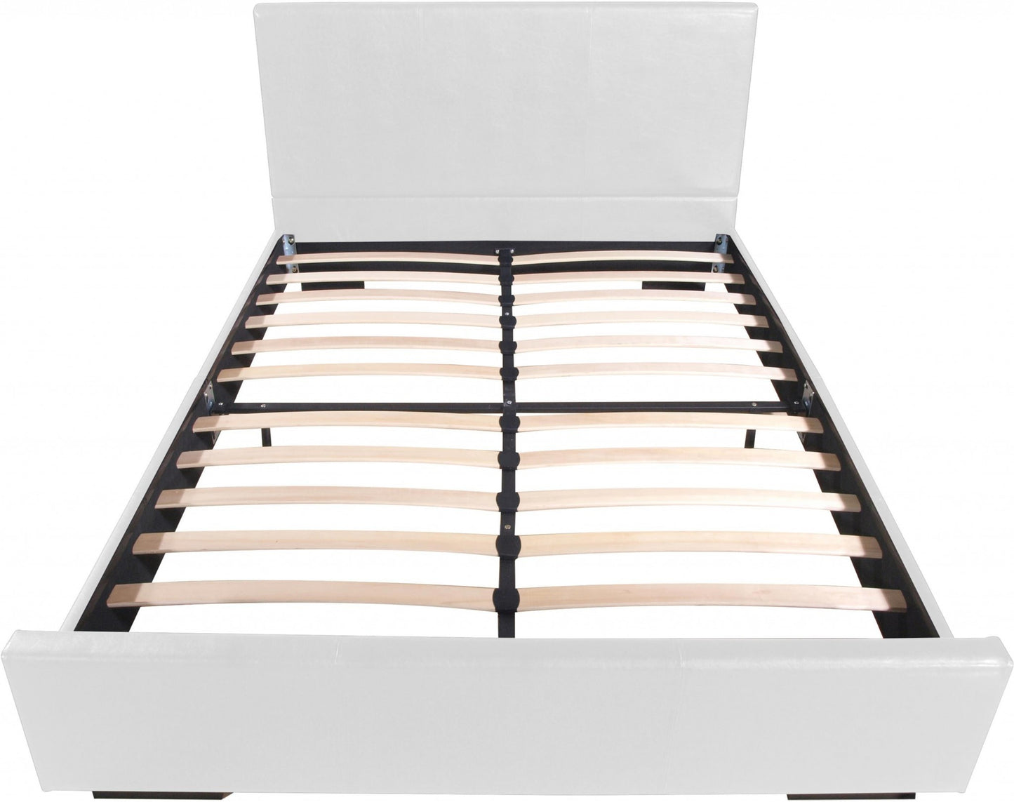 White Platform Twin Bed By Homeroots | Beds | Modishstore - 5